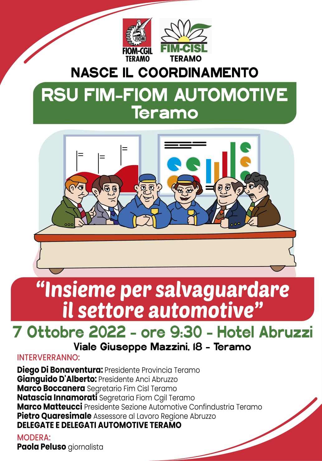 locandina Coordinamento Rsu Automotive Teramo